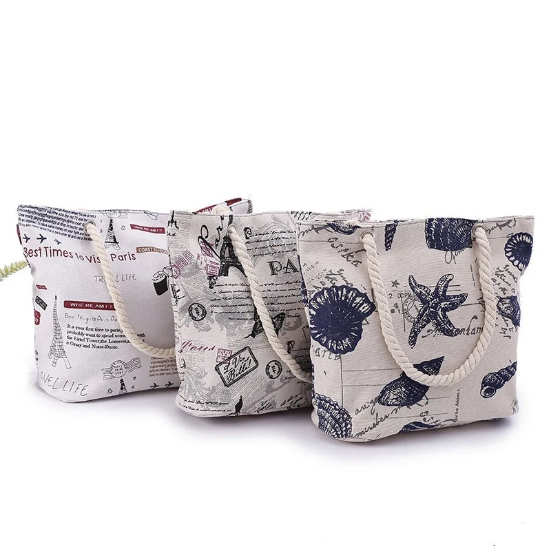 Strandtasche mit nautischem Muschel-Motiv Skanto