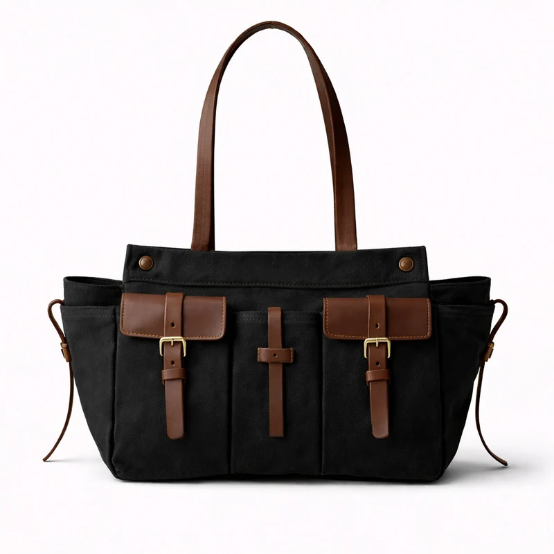 Multi-Taschen Canvas Tote Handtasche