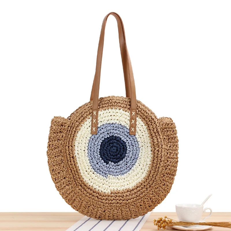 Runde Strohtasche Skanto