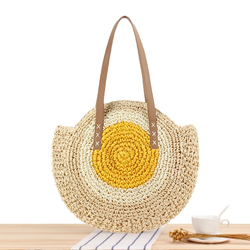 Runde Strohtasche Skanto