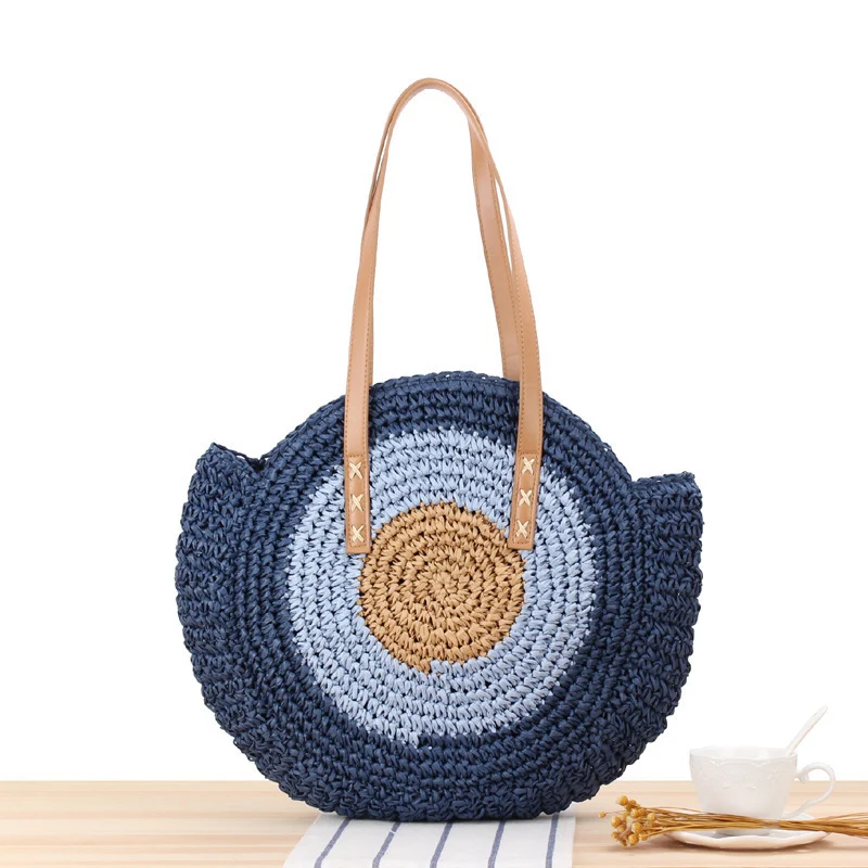 Runde Strohtasche Skanto