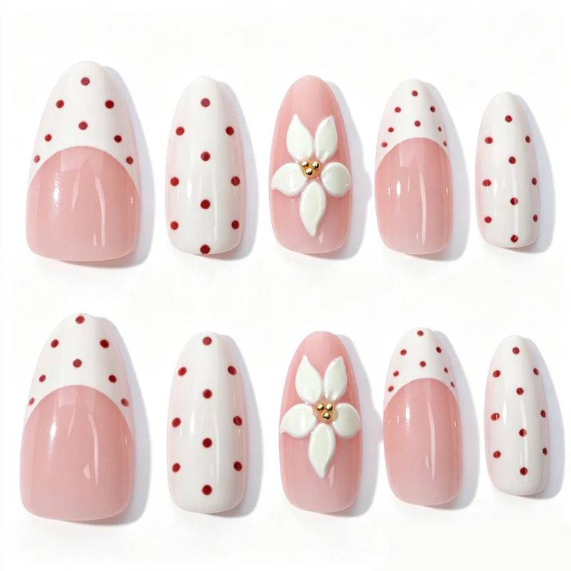 Premium dekorierter Press-On-Nagelset Brehn