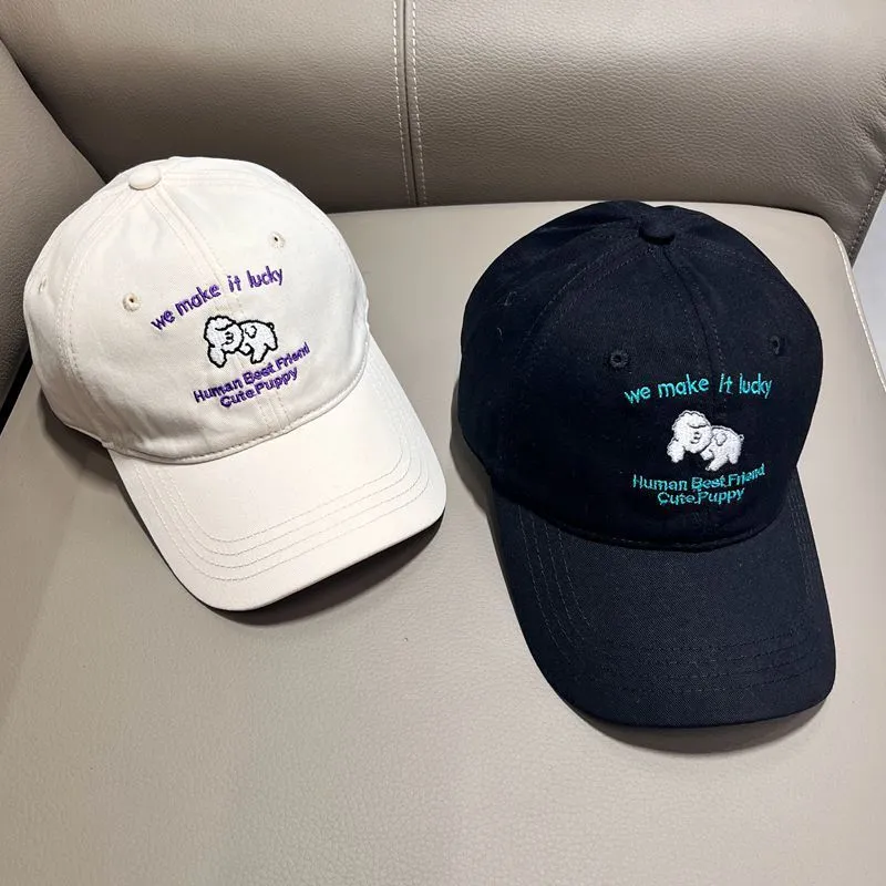 Herren Freizeit Bestickte Baseballkappe mit Welpenmotiv Skanto