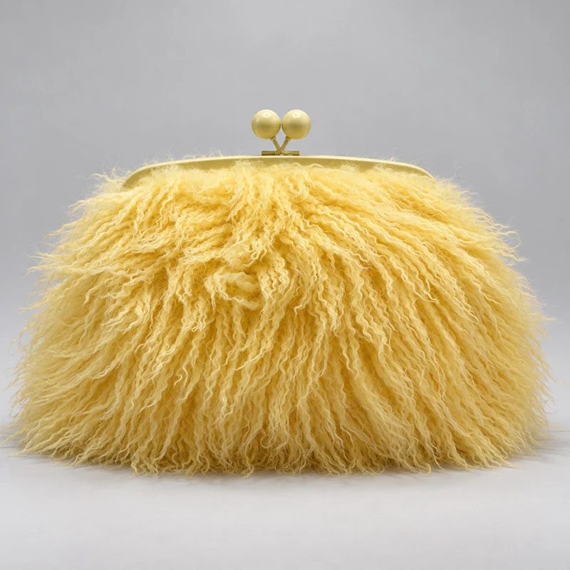 Fell-texturierte Clutch-Tasche