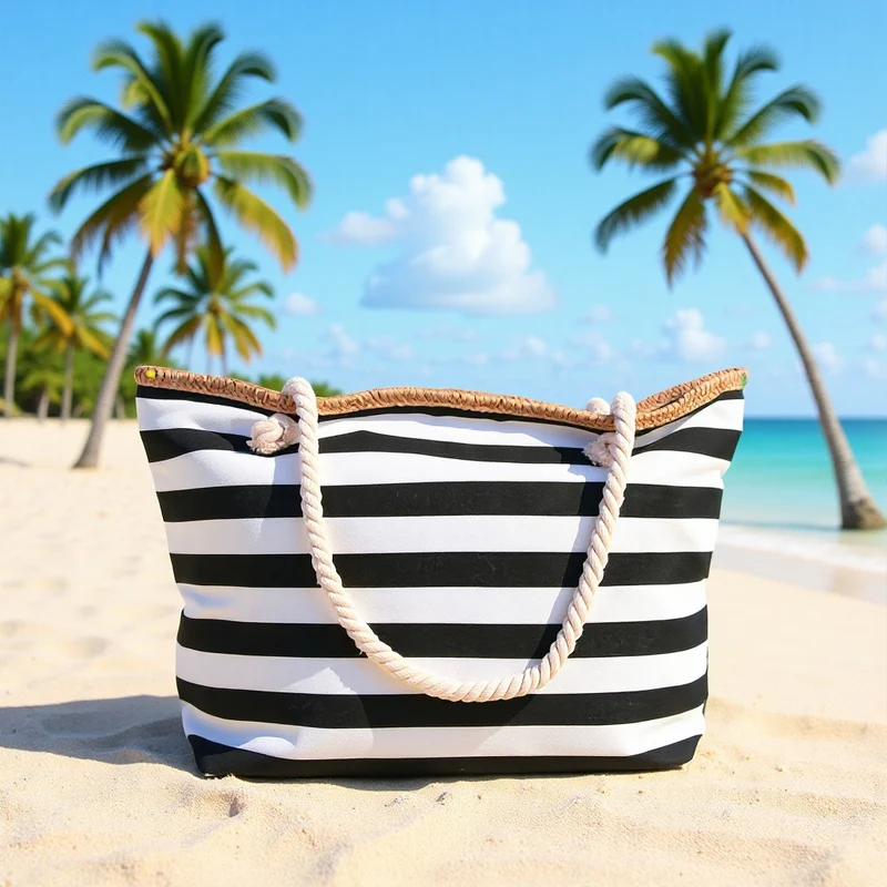 Hochwertige Canvas-Strandtasche mit stabilen Seilgriffen Skanto