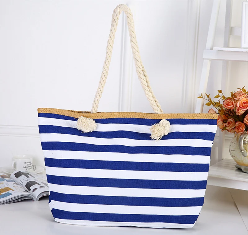 Hochwertige Canvas-Strandtasche mit stabilen Seilgriffen Skanto