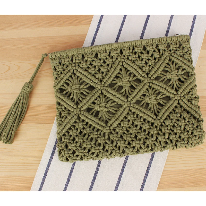 Makramee-Clutch mit filigranem Design Skanto