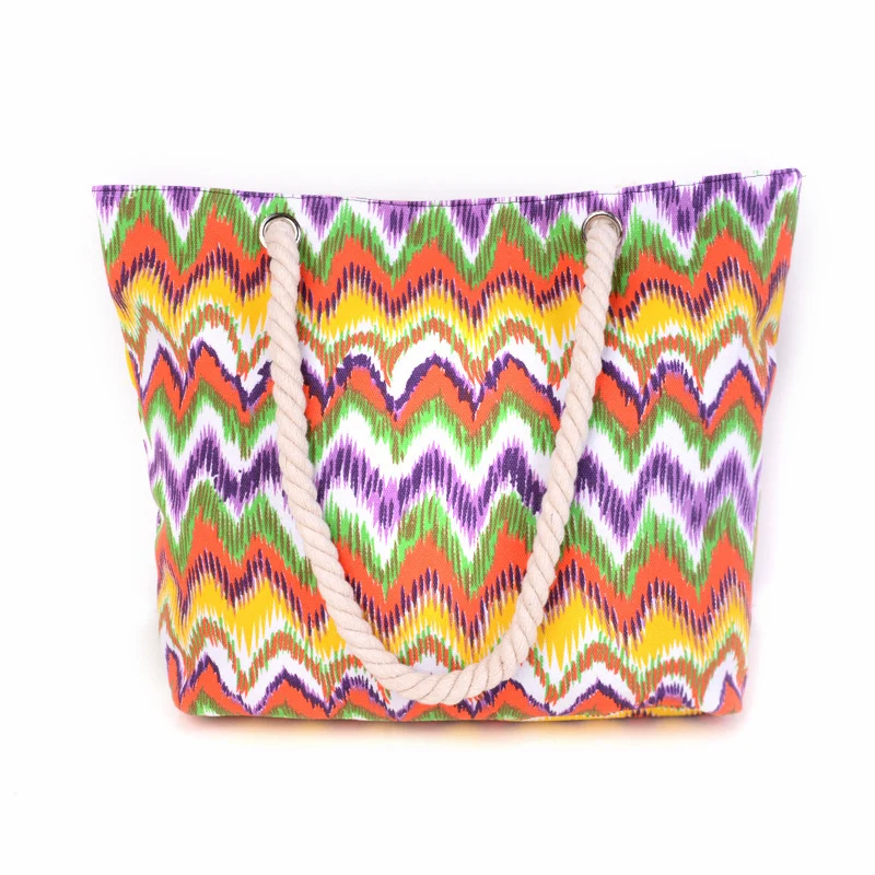 Große bunte Strandtasche mit Mandala-Muster Skanto