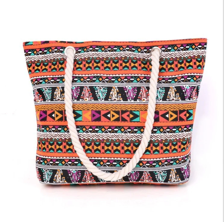 Große Strandtasche mit Ethno-Muster Skanto