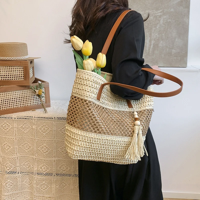 Stylische Makramee-Einkaufstasche Skanto