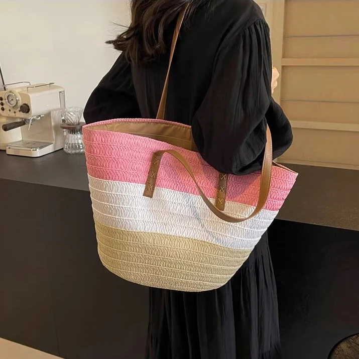 Strandtasche mit robusten Ledergriffen Skanto