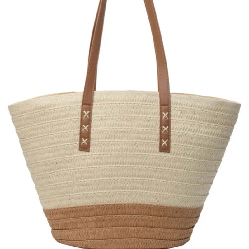 Strandtasche mit robusten Ledergriffen Skanto