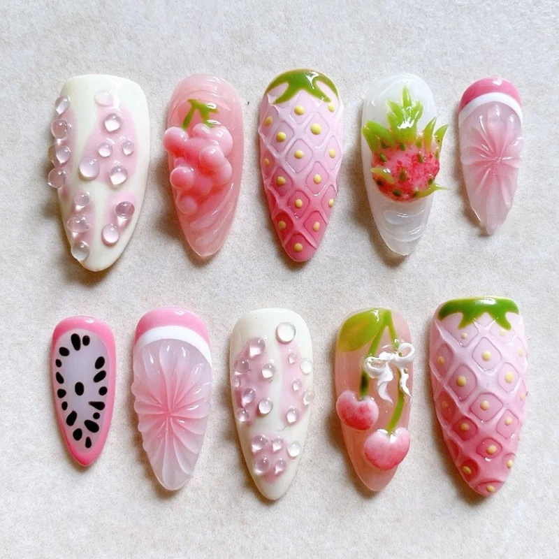 Frucht-inspiriertes Nagelkunst-Set Brehn