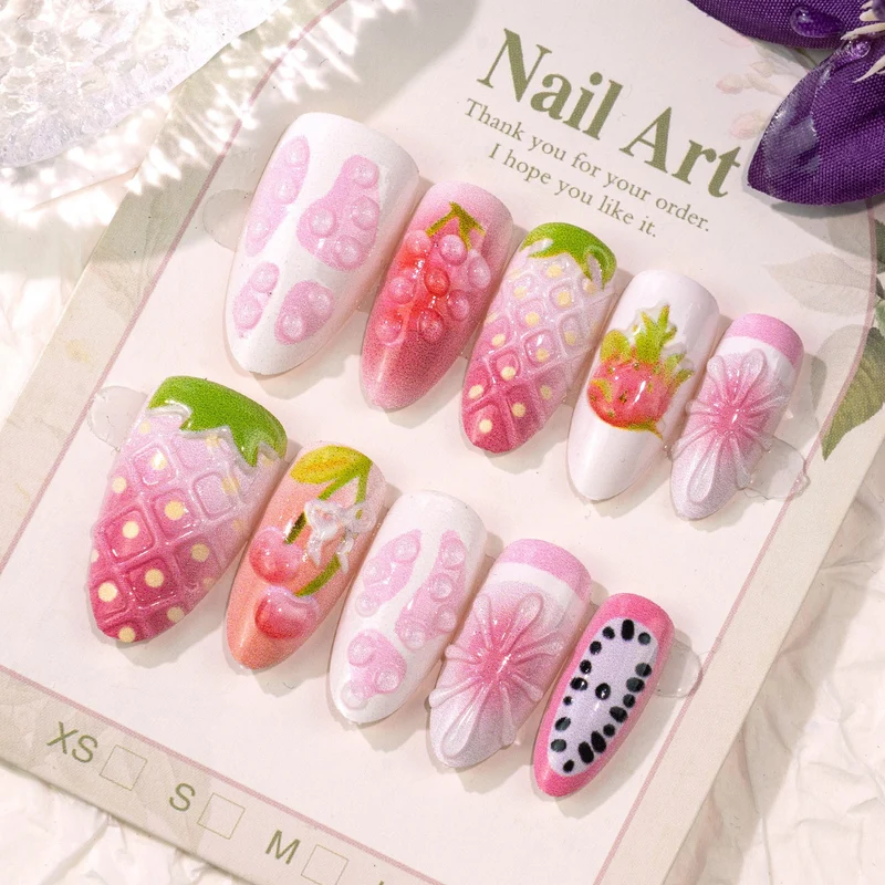 Frucht-inspiriertes Nagelkunst-Set Brehn