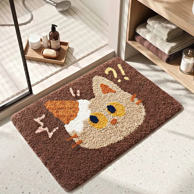 Plüsch Cartoon Katze Badmatte