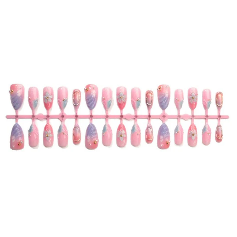 Floral Acryl Verlängerte Nagelkunst Brehn