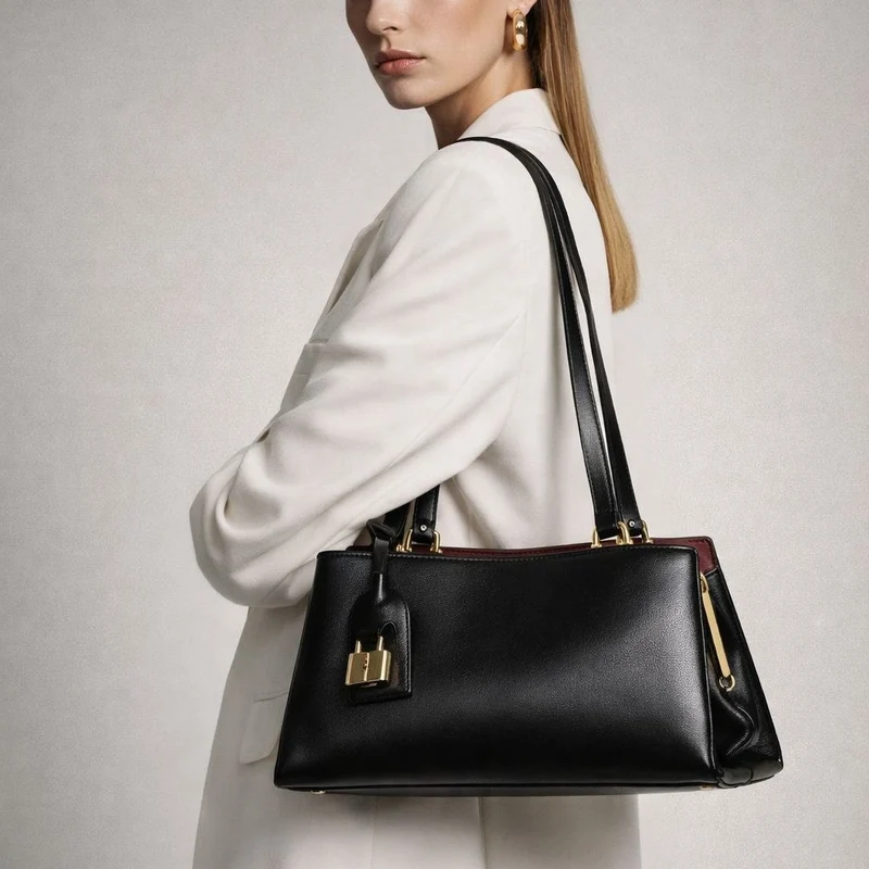 Elegante Metall Handtasche