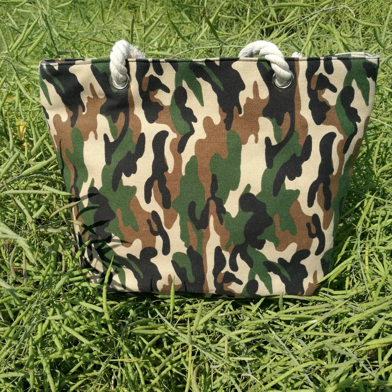 Camouflage-Tasche aus strapazierfähigem Baumwollstoff Skanto