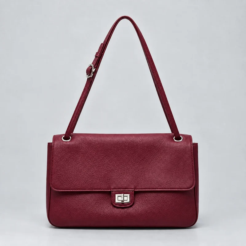 Elegante Leder Schulterhandtasche
