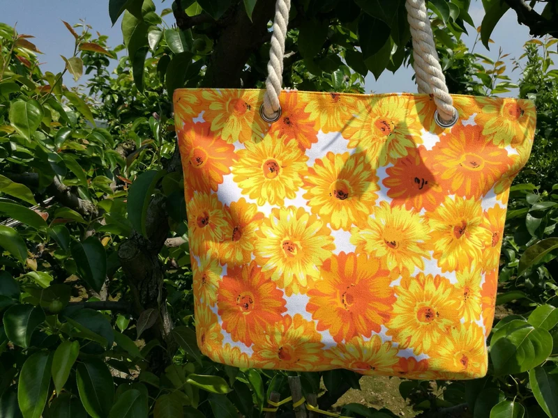 Strandtasche mit Blumenmuster Skanto