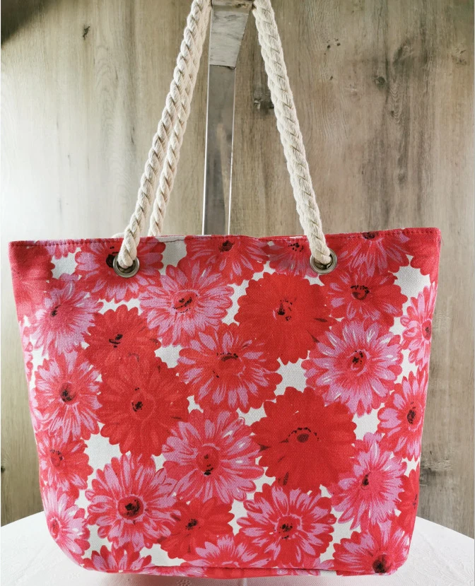 Strandtasche mit Blumenmuster Skanto