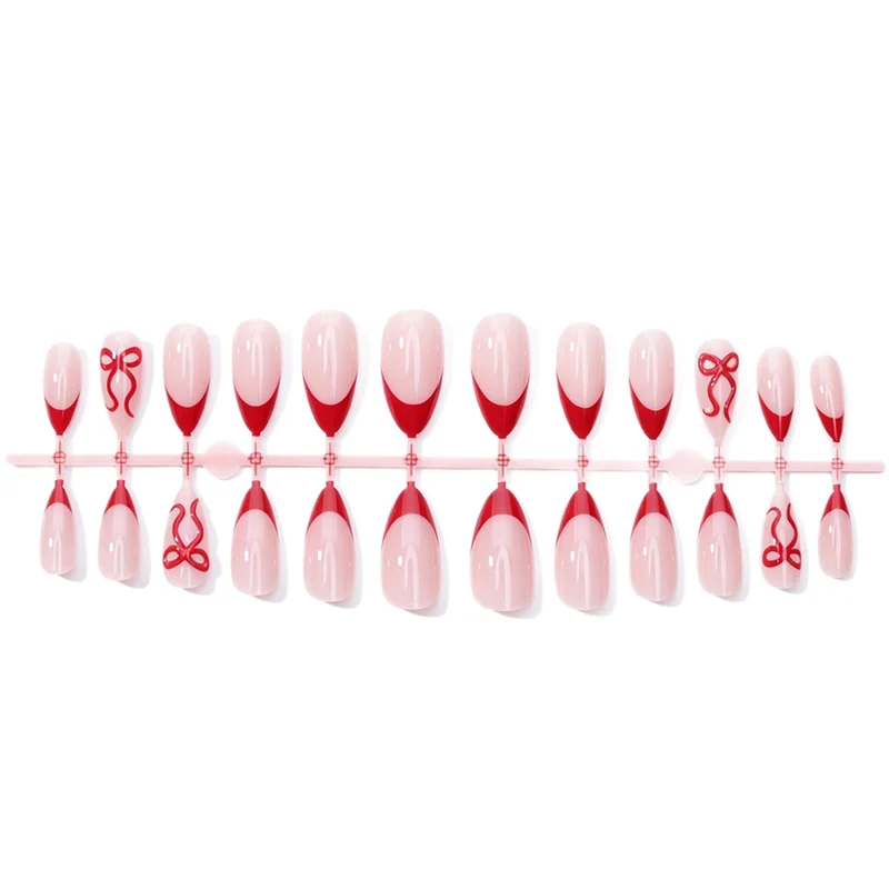 Elegantes Zweifarbige Press-On Nagel Set Brehn