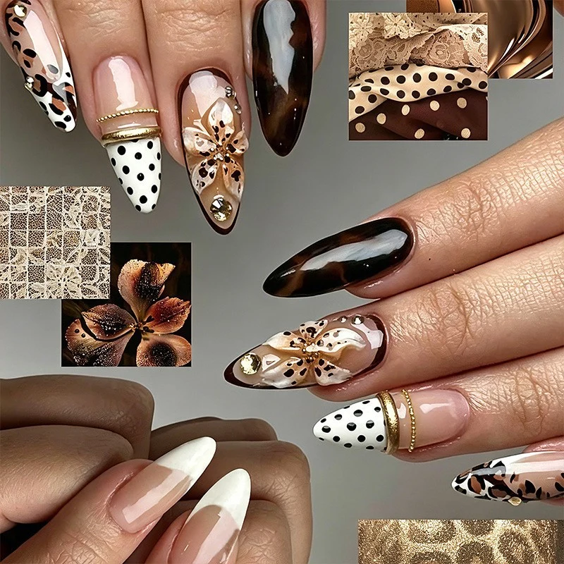 Elegantes und Künstlerisches Press-On Nageldesign-Kit Brehn