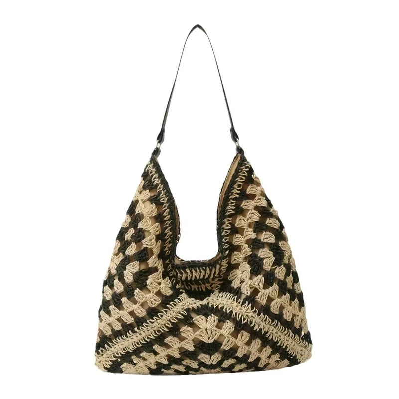 Handtasche mit moderner Makramee-Struktur Skanto