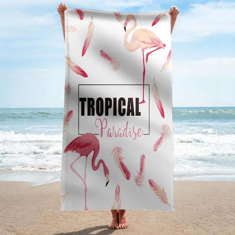 Strandtuch mit tropischem Flamingo-Muster Skanto