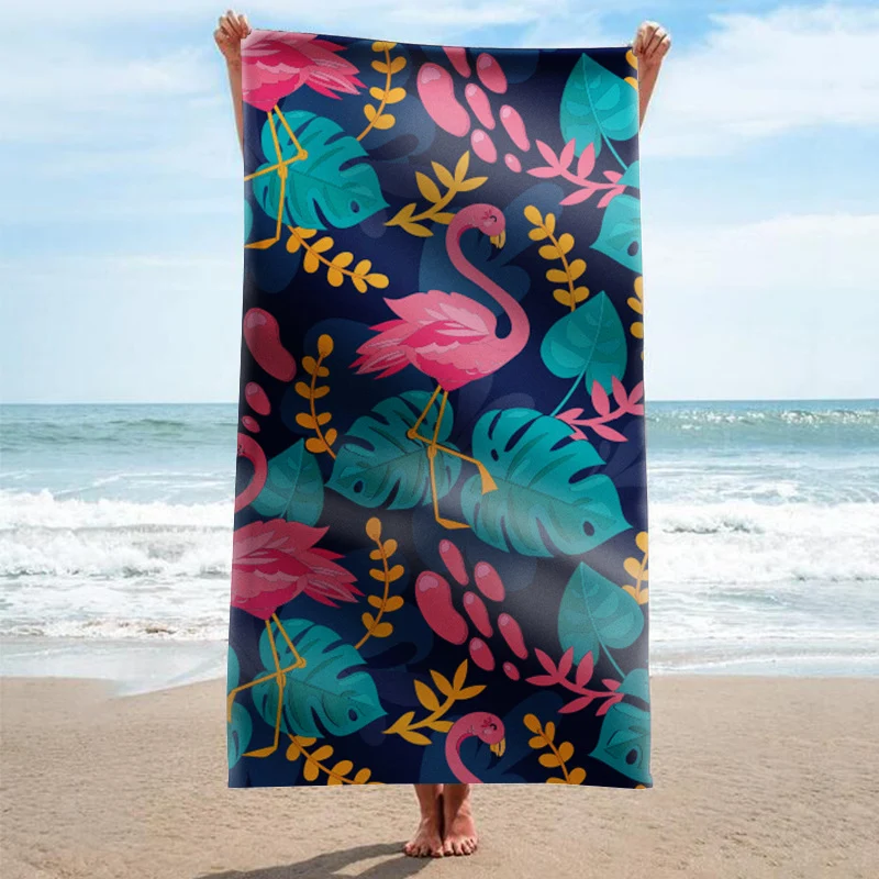 Strandtuch mit tropischem Flamingo-Muster Skanto