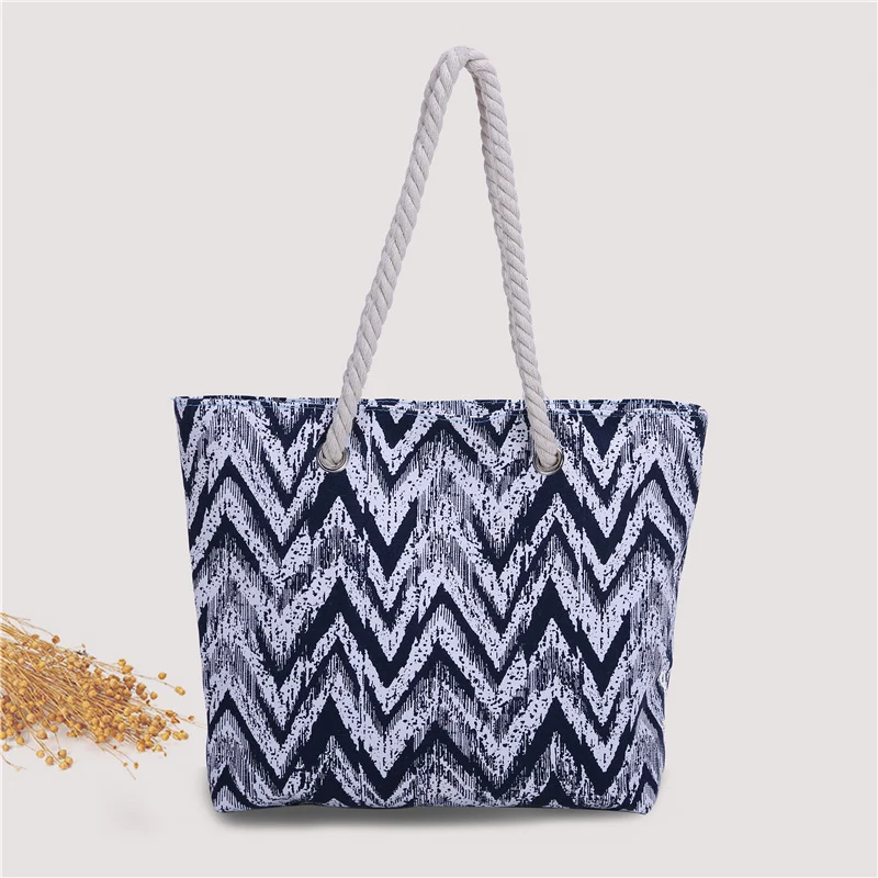Geräumige Tasche mit maritimem Muster Skanto