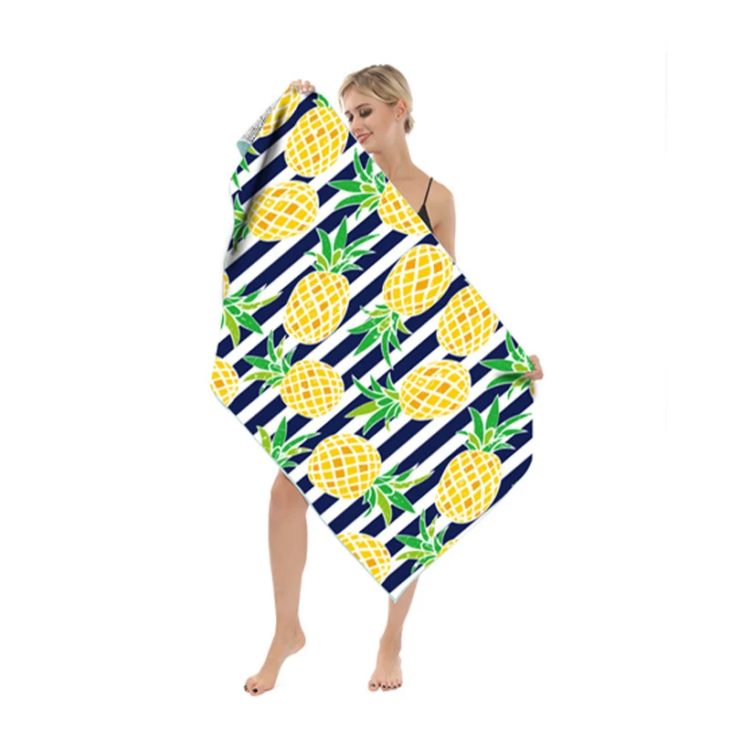 Strandtuch mit modernem Blatt- und geometrischem Design Skanto