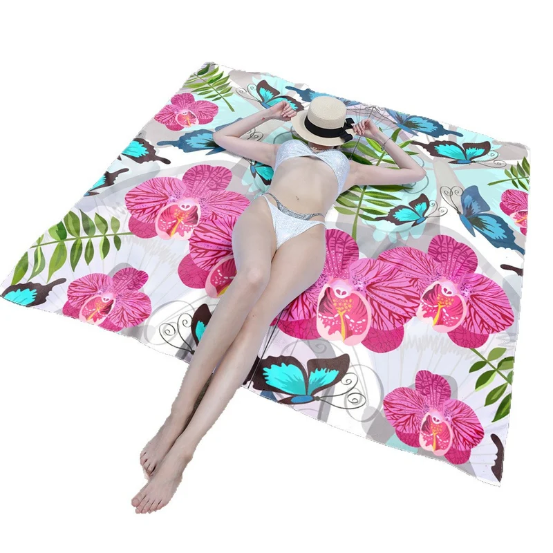 Strandtuch mit lebhaftem Schmetterlingsdesign Skanto