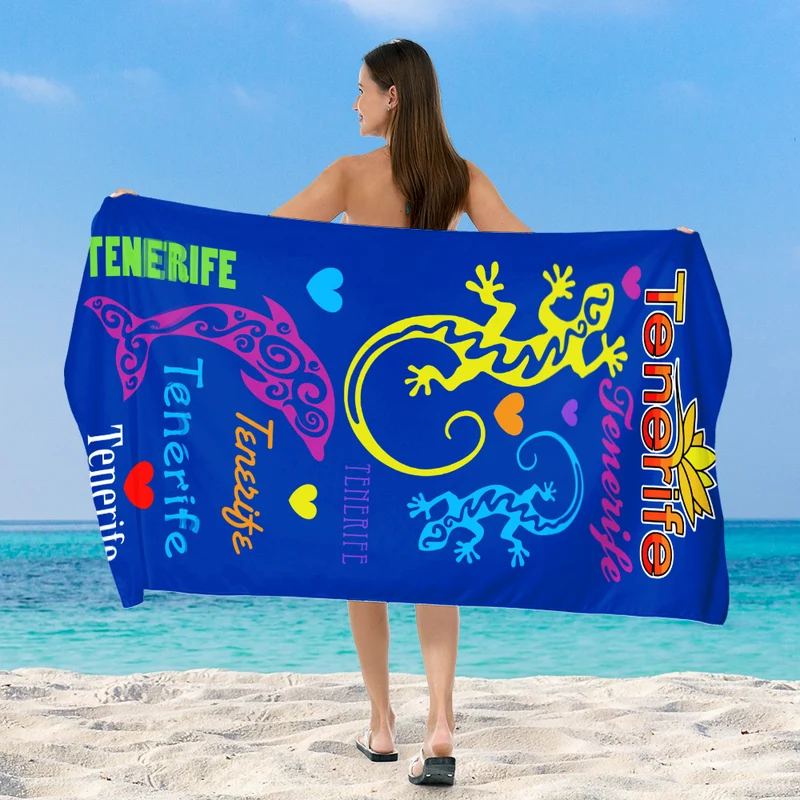 Strandtuch mit lebhaftem, farbenfrohem Tiermotiv Skanto