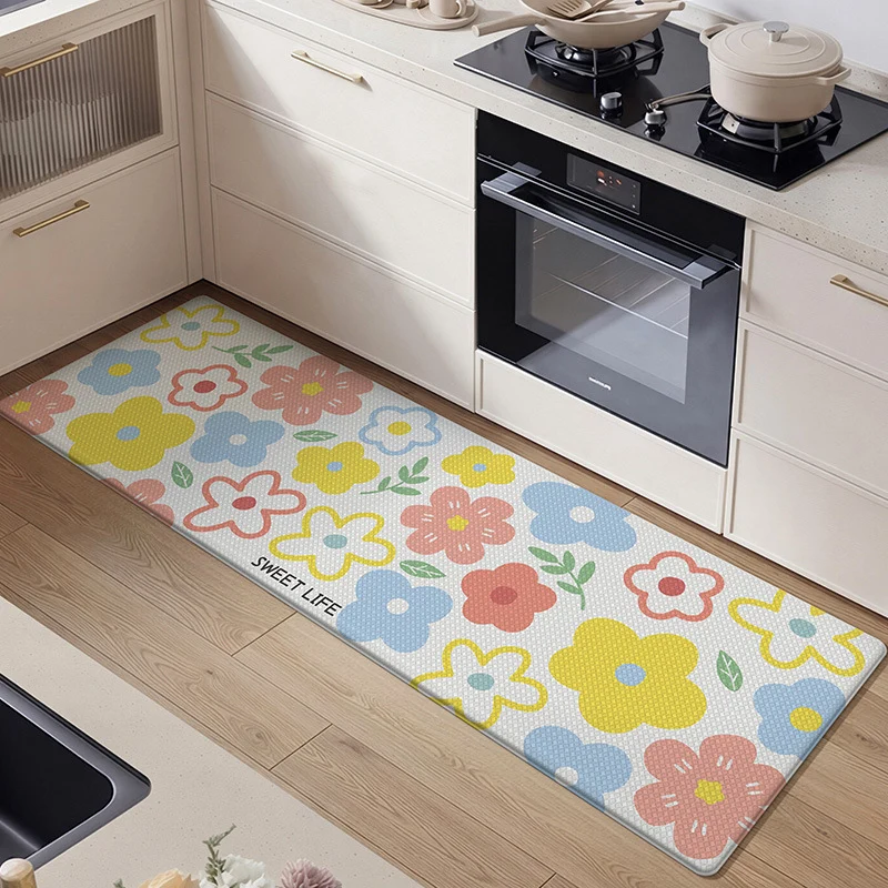 Florales Muster Küchenteppich