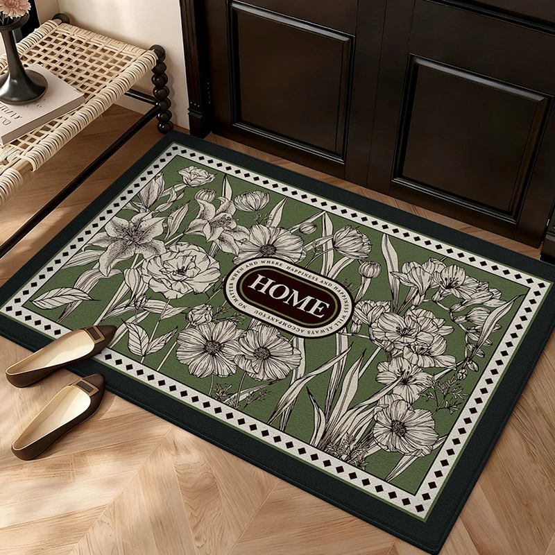 Eleganter Blättermuster-Teppich