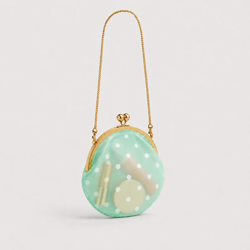 Elegante gepunktete Clutch-Handtasche