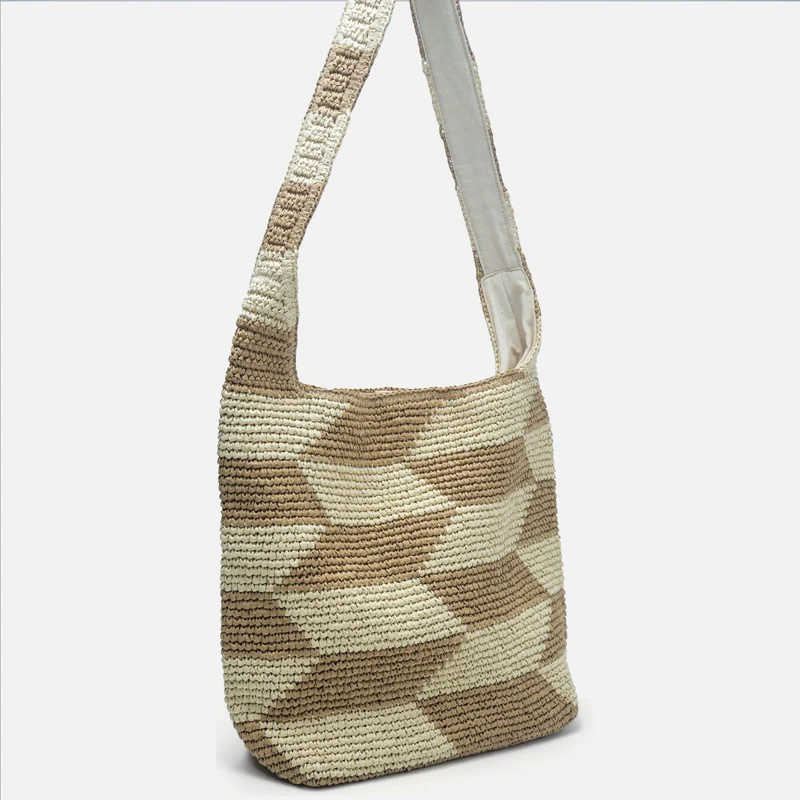 Stylische Tasche aus Naturgeflecht Skanto