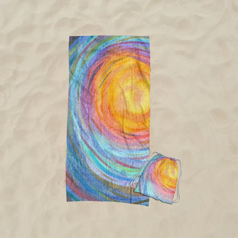 Strandtuch mit künstlerischem Wellendesign Skanto