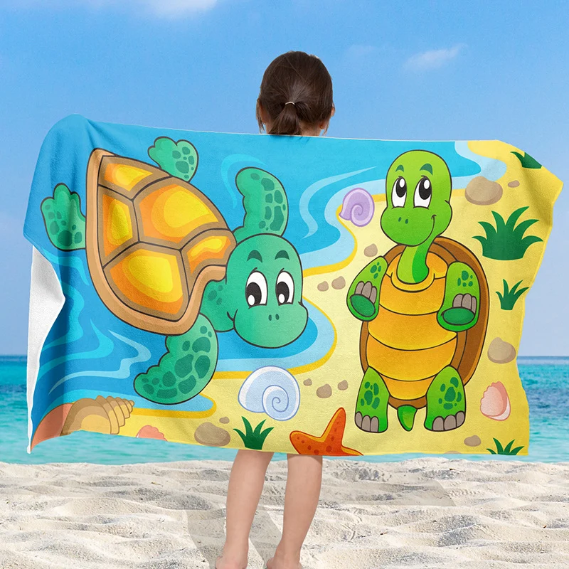 Strandtuch mit kreativem Schildkröten-Motiv Skanto
