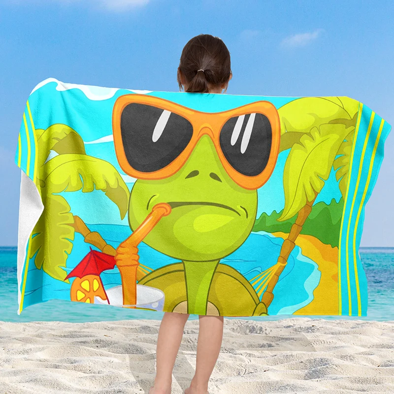 Strandtuch mit kreativem Schildkröten-Motiv Skanto