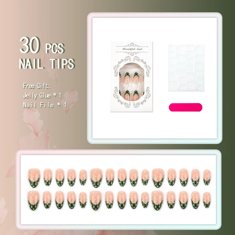 Dekorative Press-On Nagel Set