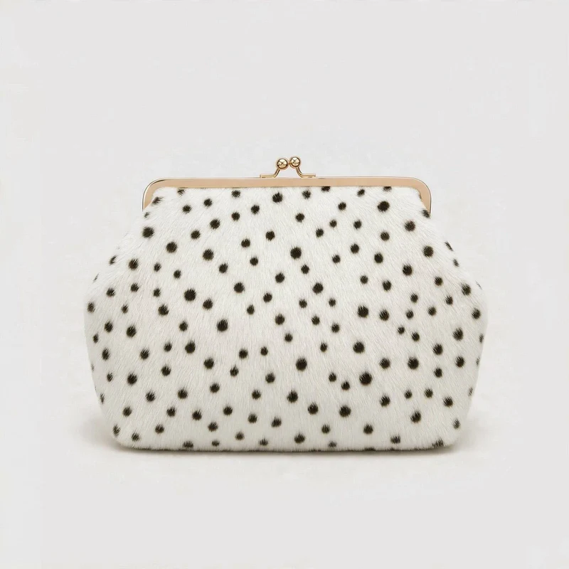 Polka Dot Fell Handtasche