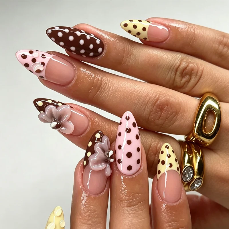 Dekorative Blumen Stiletto Drucknägel Brehn