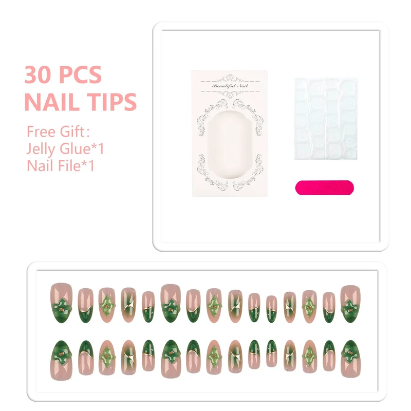 Künstlerisches Floral Nagelspitzen Set