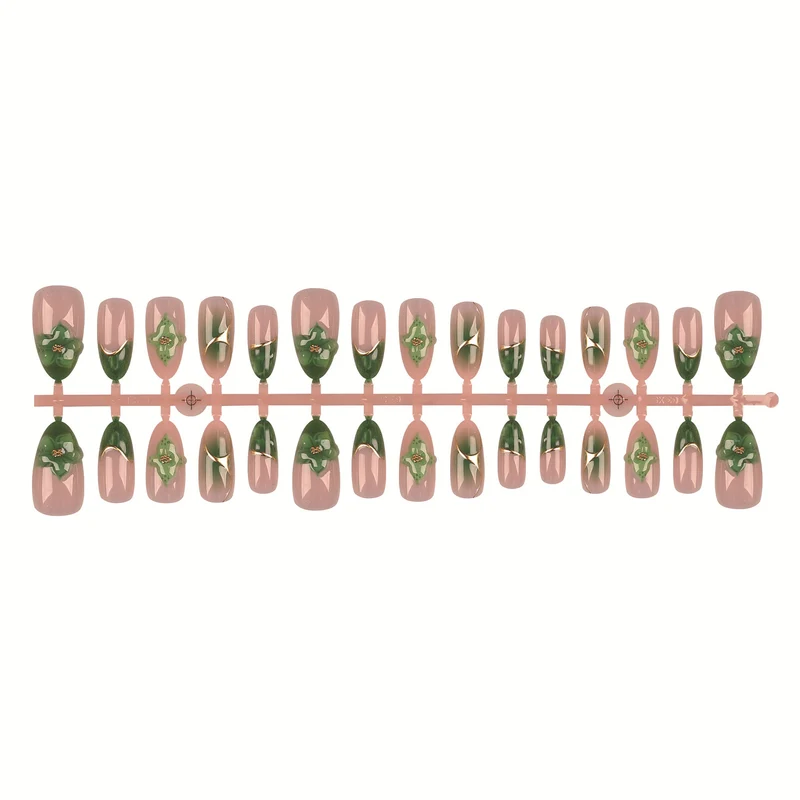 Künstlerisches Floral Nagelspitzen Set