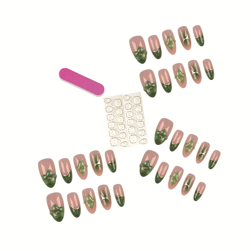 Künstlerisches Floral Nagelspitzen Set