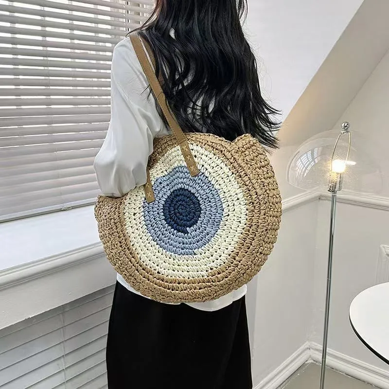 Runde Strohtasche Skanto