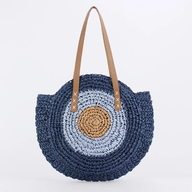 Runde Strohtasche Skanto