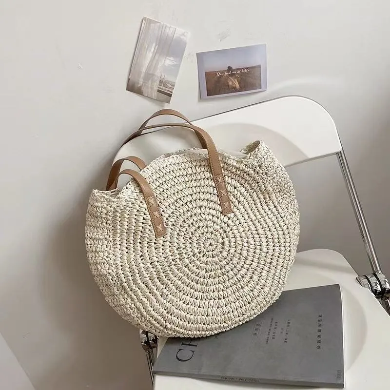 Runde Strohtasche Skanto